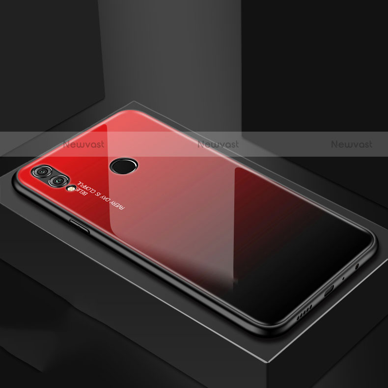 Silicone Frame Mirror Case Cover for Huawei P Smart (2019) Red