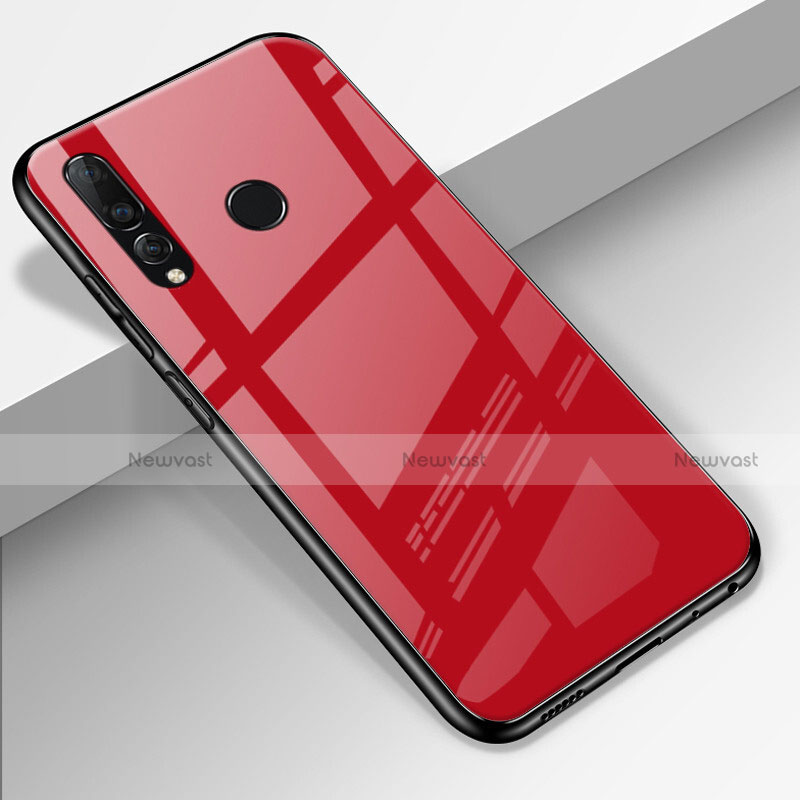 Silicone Frame Mirror Case Cover for Huawei P Smart+ Plus (2019) Red