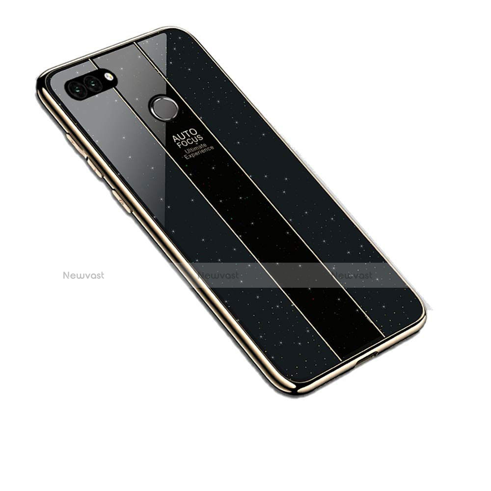 Silicone Frame Mirror Case Cover for Huawei Y9 (2018) Black