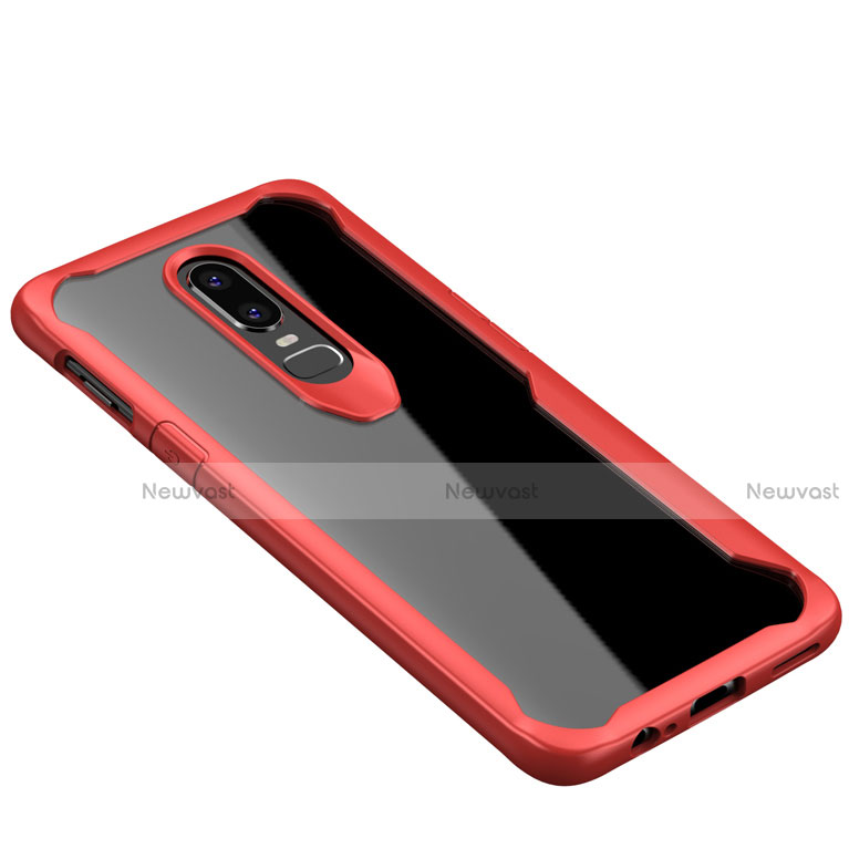 Silicone Frame Mirror Case Cover for OnePlus 6