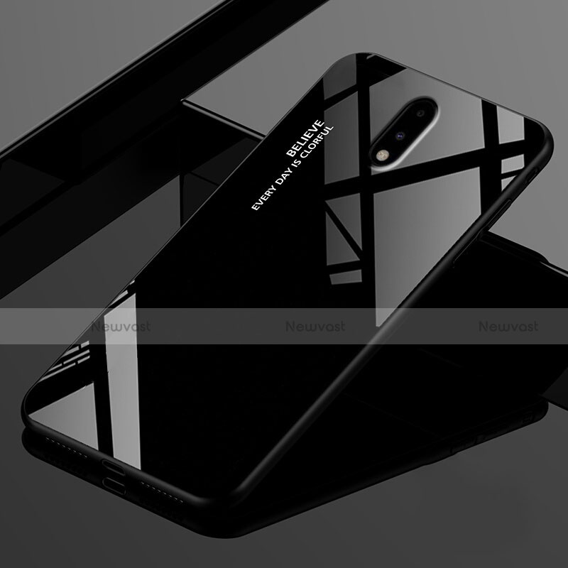 Silicone Frame Mirror Case Cover for OnePlus 7 Black