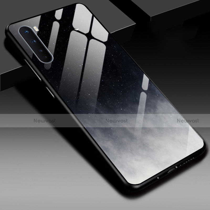 Silicone Frame Mirror Case Cover for OnePlus Nord Dark Gray