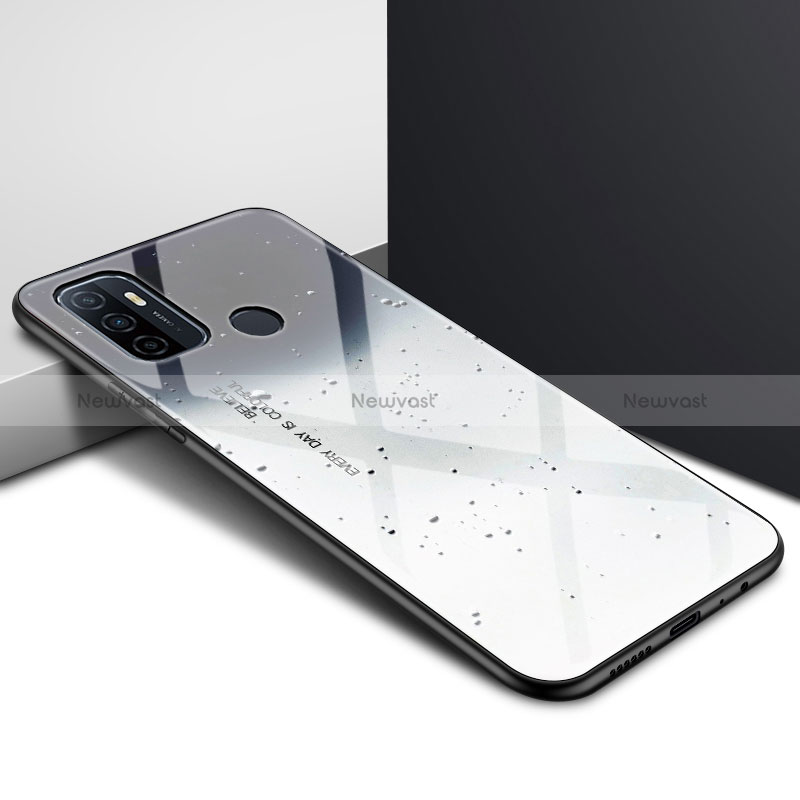Silicone Frame Mirror Case Cover for Oppo A11s Gray