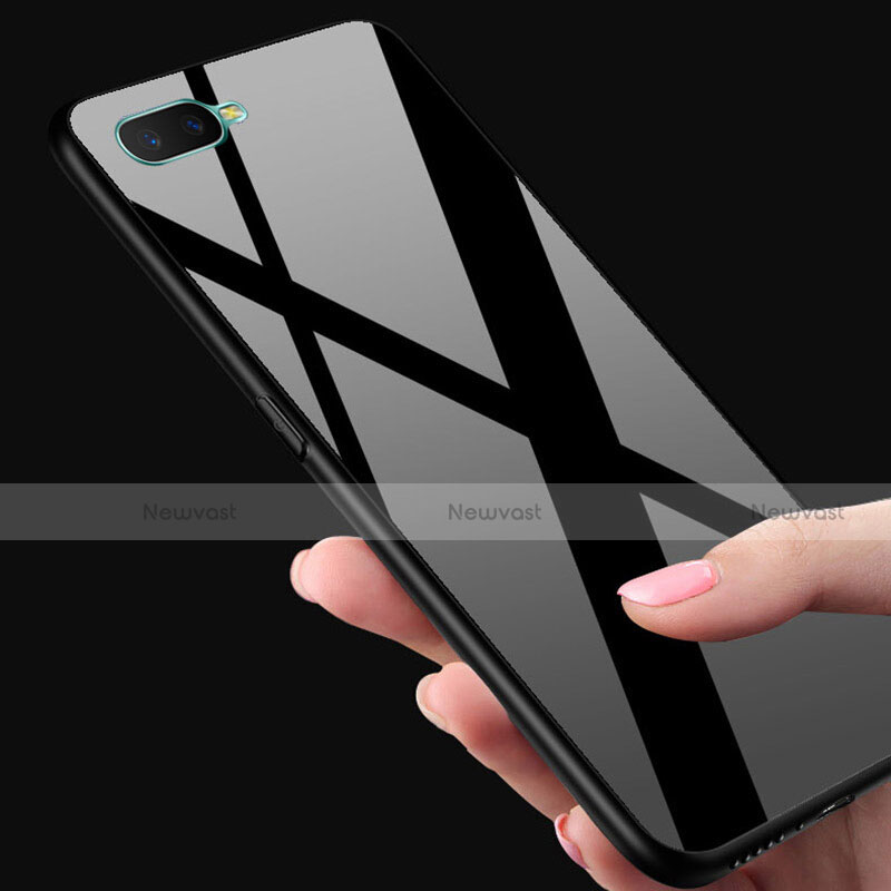 Silicone Frame Mirror Case Cover for Oppo A7
