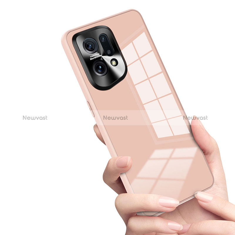 Silicone Frame Mirror Case Cover for Oppo Find X5 5G