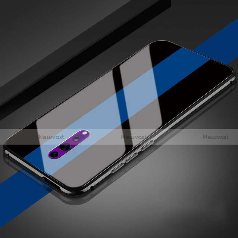 Silicone Frame Mirror Case Cover for Oppo Reno Z Black