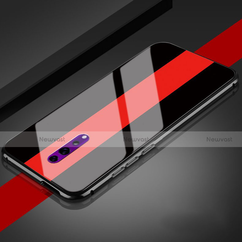 Silicone Frame Mirror Case Cover for Oppo Reno Z Red