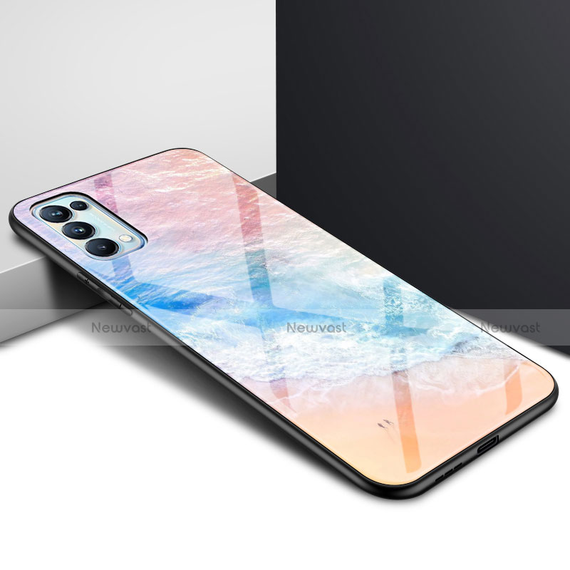 Silicone Frame Mirror Case Cover for Oppo Reno5 5G