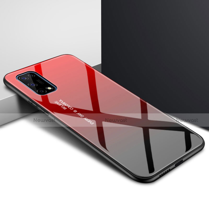 Silicone Frame Mirror Case Cover for Realme V15 5G Red