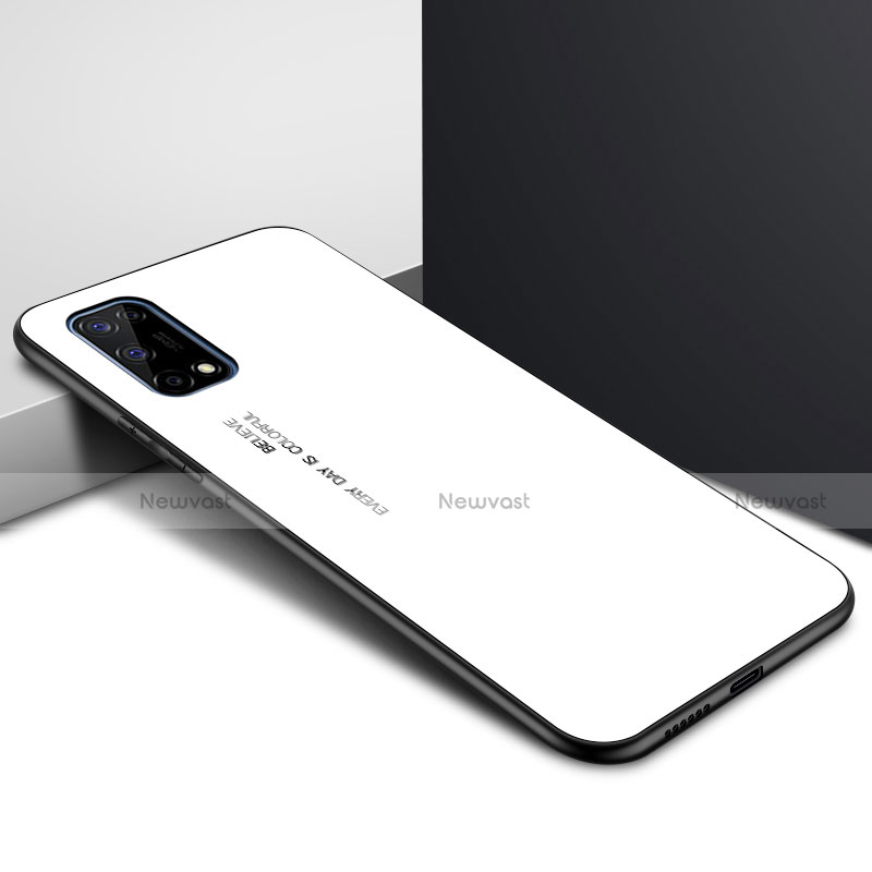 Silicone Frame Mirror Case Cover for Realme V15 5G White