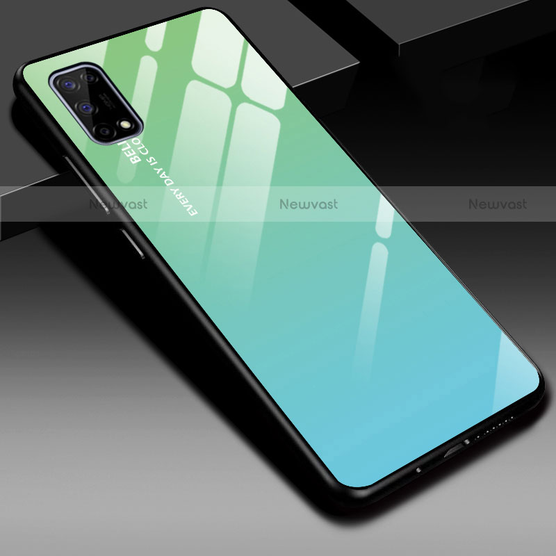 Silicone Frame Mirror Case Cover for Realme V5 5G Matcha Green