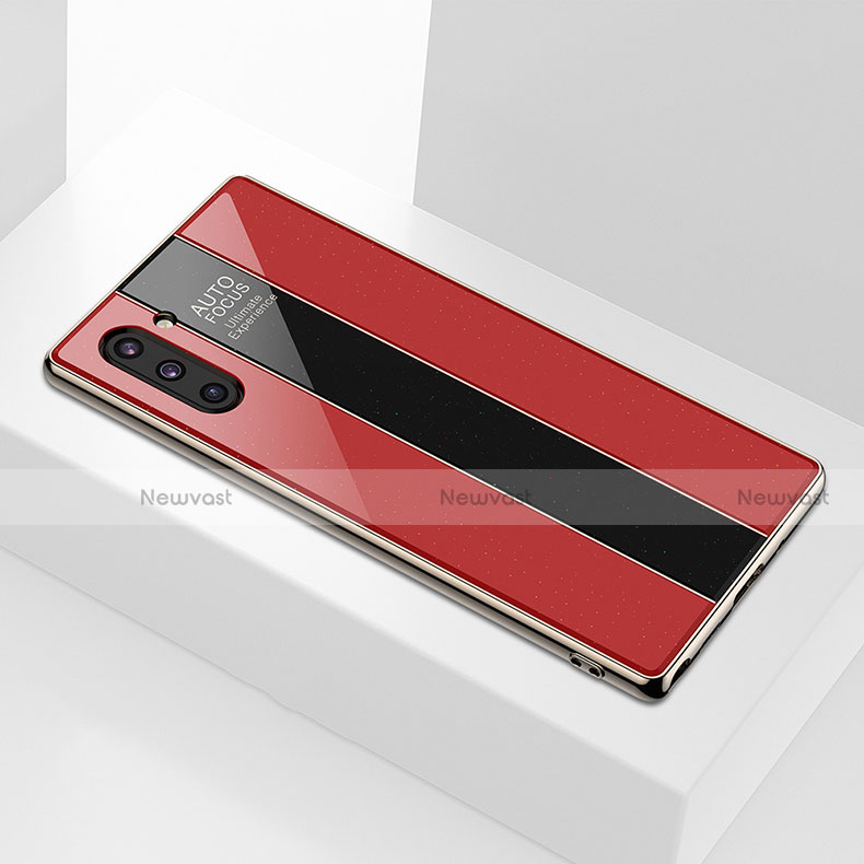 Silicone Frame Mirror Case Cover for Samsung Galaxy Note 10 5G Red