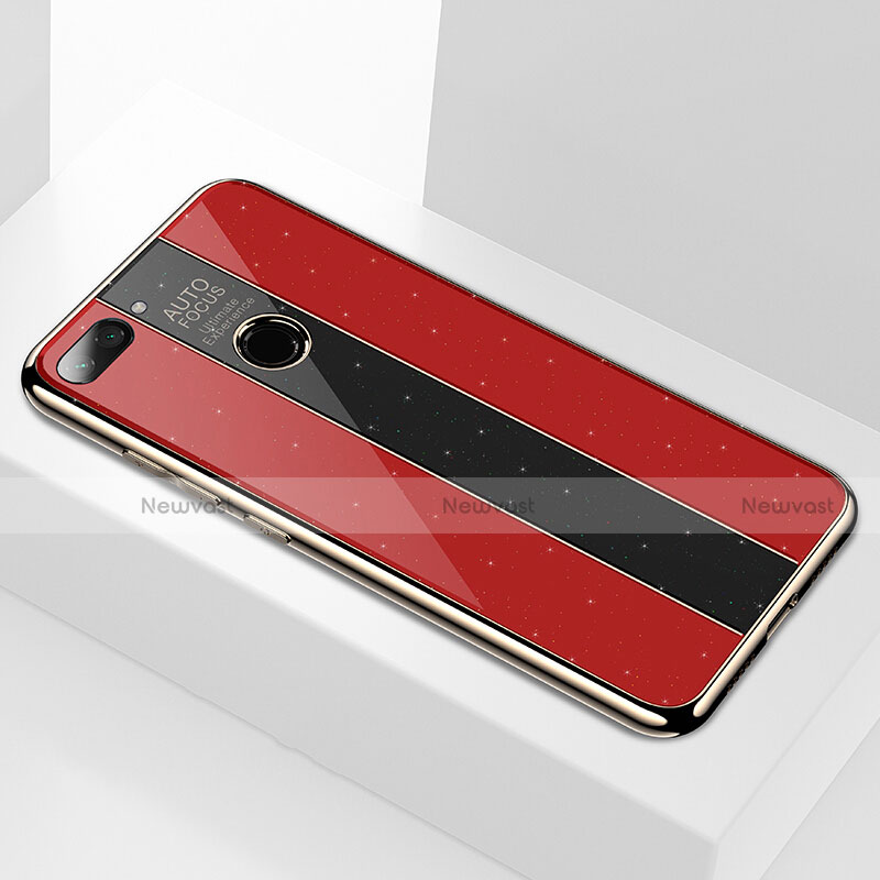 Silicone Frame Mirror Case Cover for Xiaomi Mi 8 Lite Red