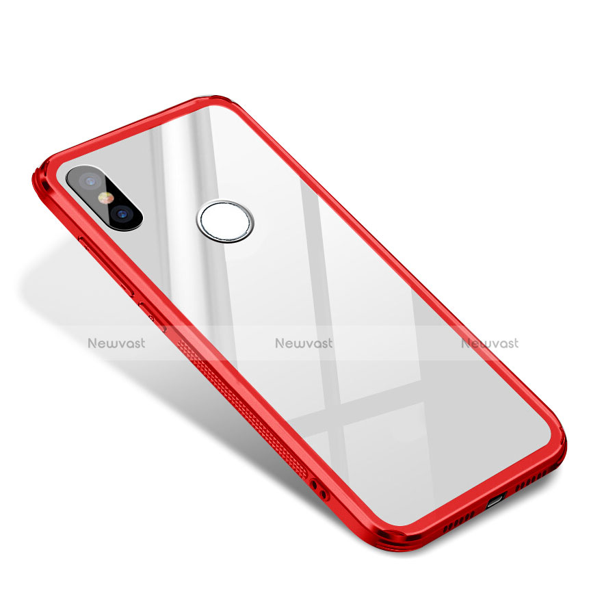 Silicone Frame Mirror Case Cover for Xiaomi Mi 8 SE Red