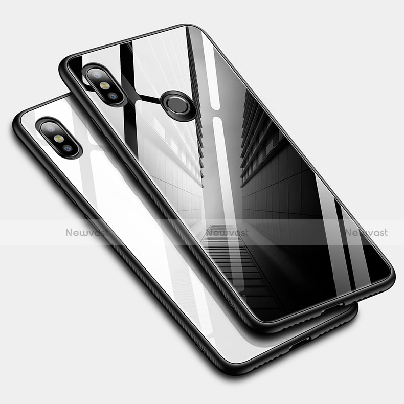 Silicone Frame Mirror Case Cover for Xiaomi Mi A2