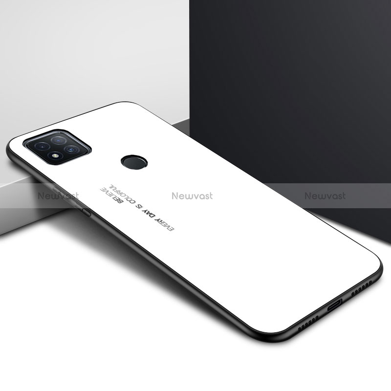 Silicone Frame Mirror Case Cover for Xiaomi POCO C3 White