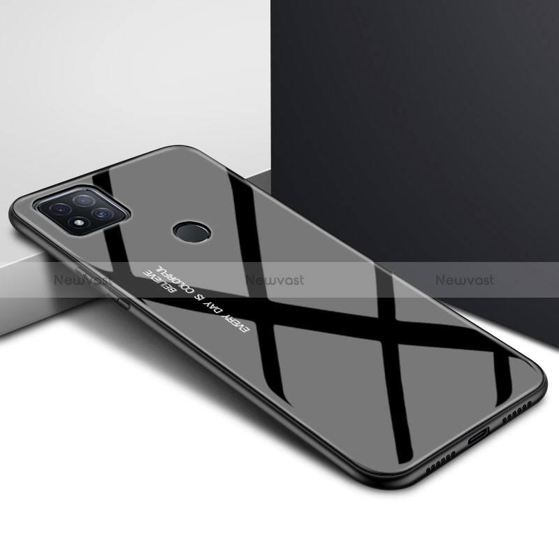 Silicone Frame Mirror Case Cover for Xiaomi POCO C31 Black