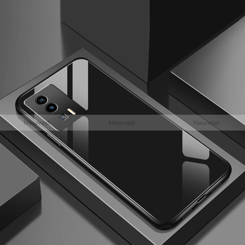 Silicone Frame Mirror Case Cover for Xiaomi Poco F5 Pro 5G Black