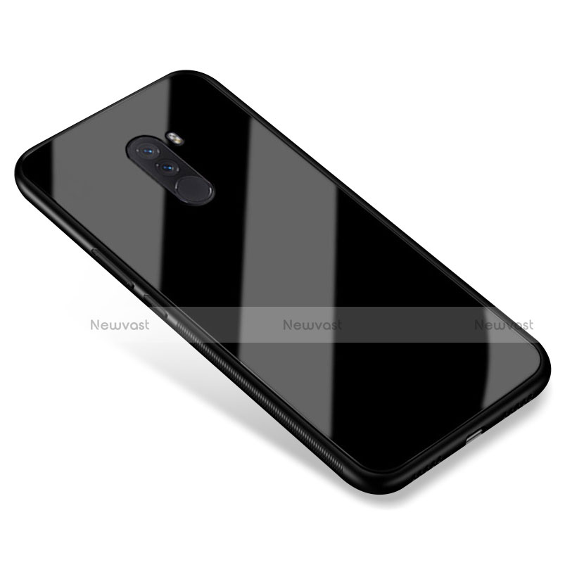 Silicone Frame Mirror Case Cover for Xiaomi Pocophone F1 Black