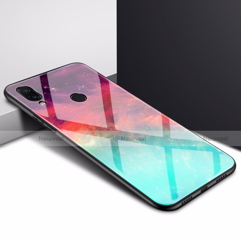 Silicone Frame Mirror Case Cover for Xiaomi Redmi 7 Cyan