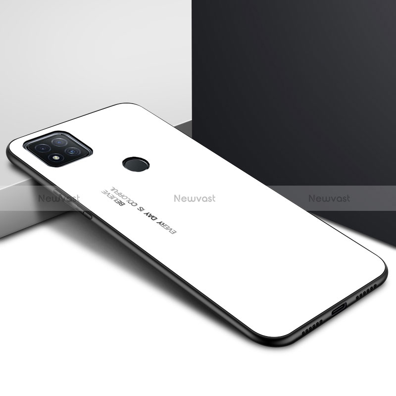 Silicone Frame Mirror Case Cover for Xiaomi Redmi 9 Activ White