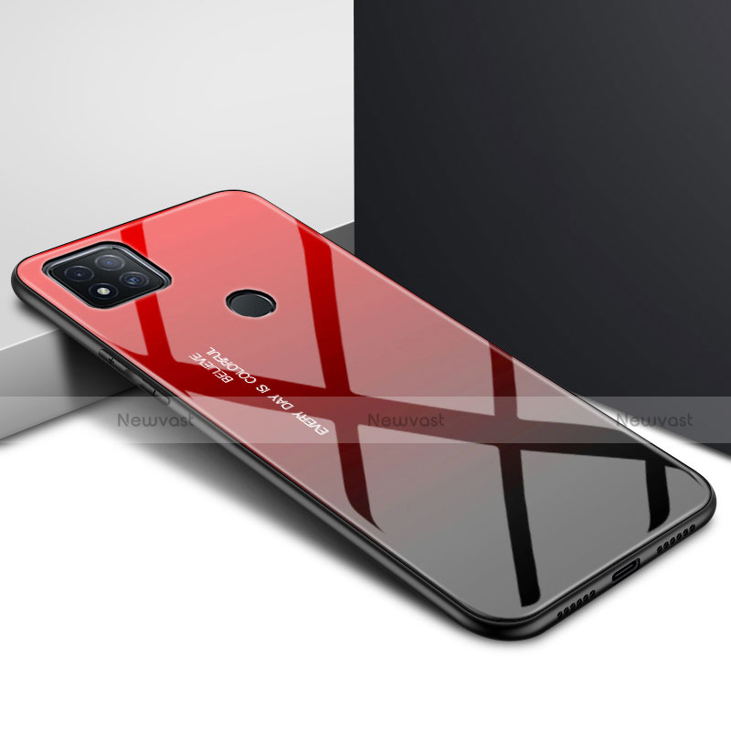 Silicone Frame Mirror Case Cover for Xiaomi Redmi 9 India Red