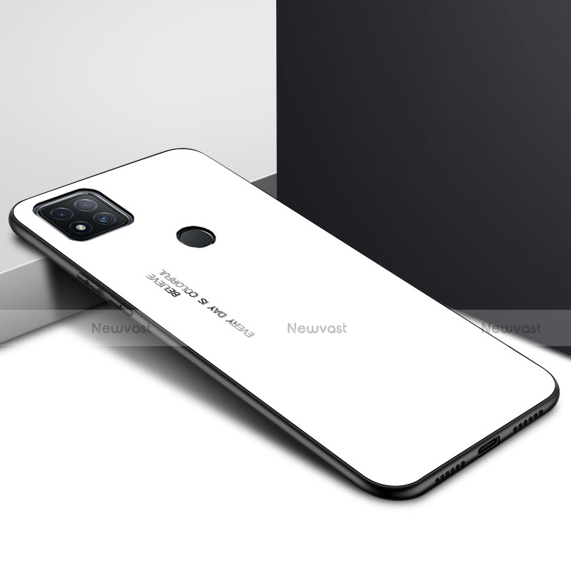 Silicone Frame Mirror Case Cover for Xiaomi Redmi 9 India White