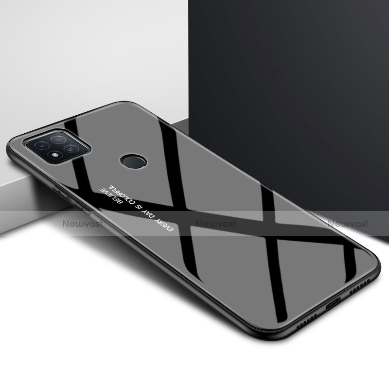 Silicone Frame Mirror Case Cover for Xiaomi Redmi 9C NFC Black