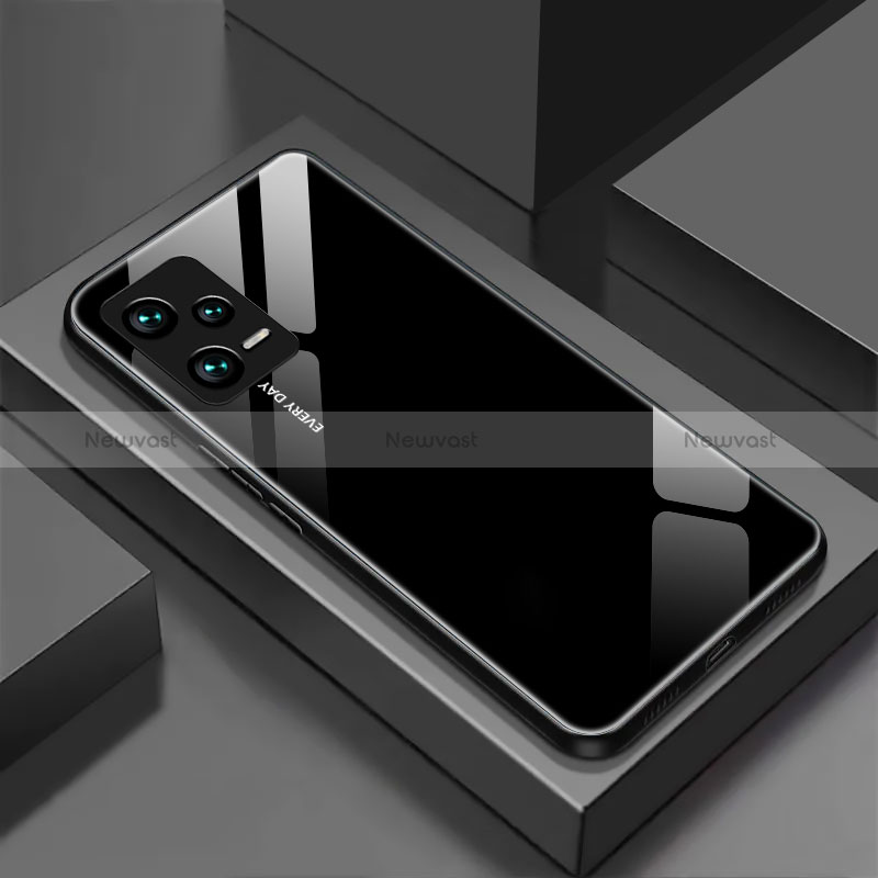 Silicone Frame Mirror Case Cover for Xiaomi Redmi Note 12 Pro+ Plus 5G Black