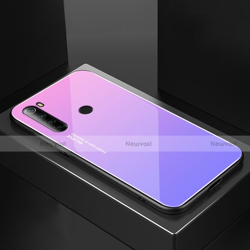 Silicone Frame Mirror Case Cover for Xiaomi Redmi Note 8T Purple