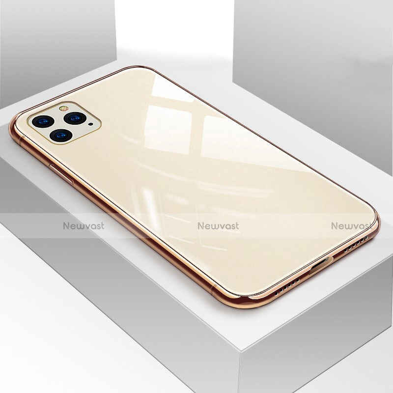 Silicone Frame Mirror Case Cover M01 for Apple iPhone 11 Pro Max Gold