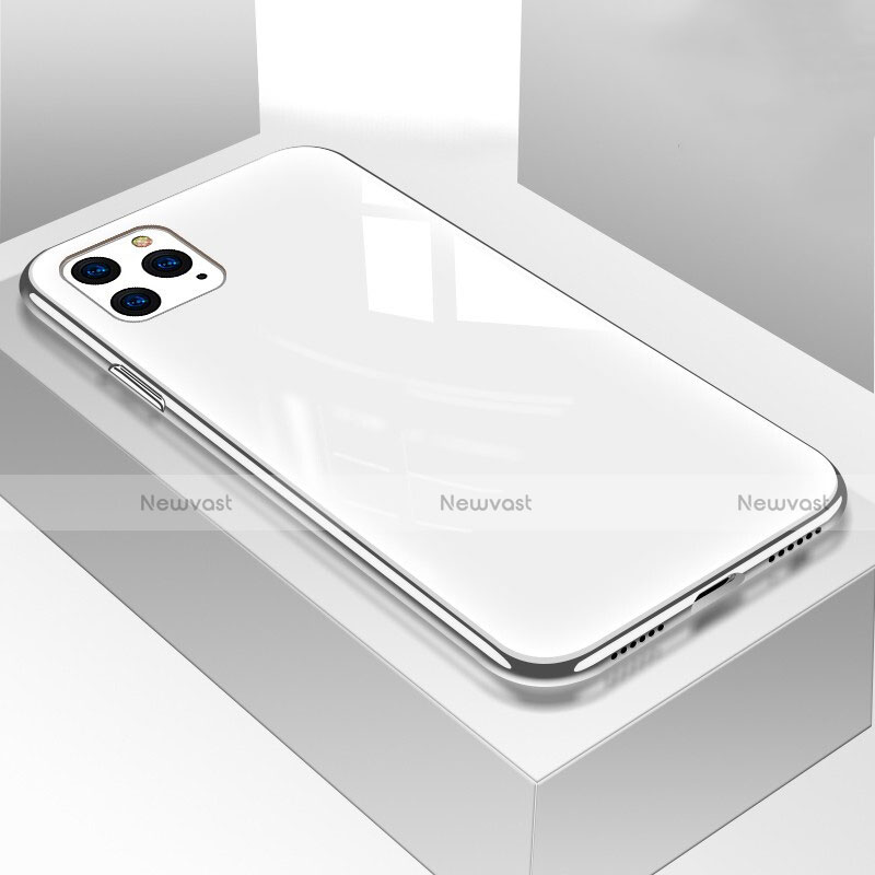 Silicone Frame Mirror Case Cover M01 for Apple iPhone 11 Pro Max White