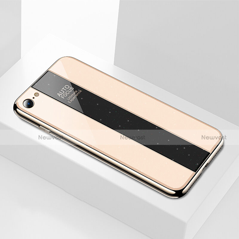 Silicone Frame Mirror Case Cover M01 for Apple iPhone 6 Plus Gold