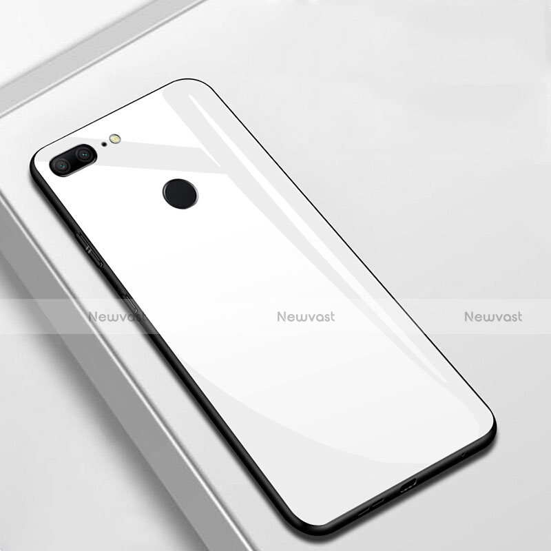 Silicone Frame Mirror Case Cover M01 for Huawei Honor 9 Lite White