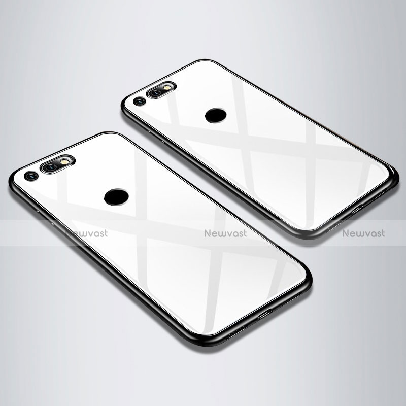 Silicone Frame Mirror Case Cover M01 for Huawei Honor View 20 White