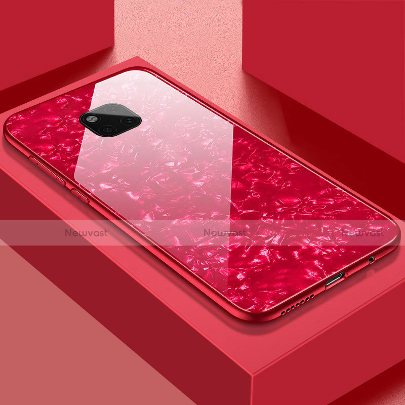 Silicone Frame Mirror Case Cover M01 for Huawei Mate 20 Pro Red