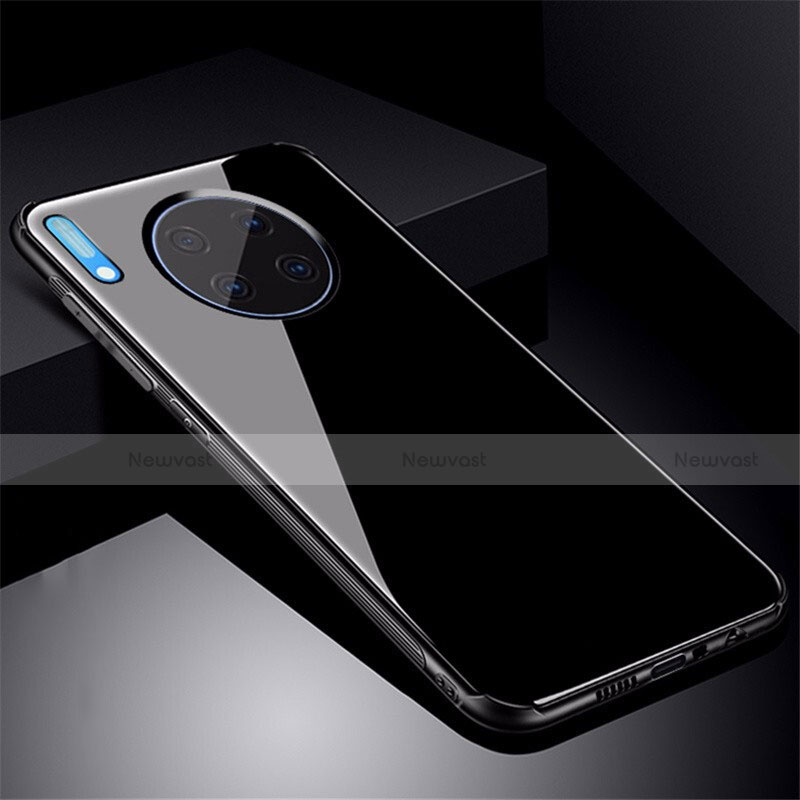 Silicone Frame Mirror Case Cover M01 for Huawei Mate 30 Black