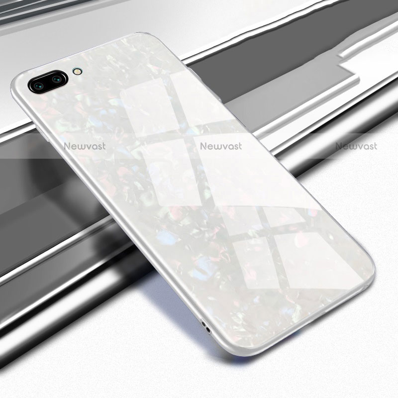 Silicone Frame Mirror Case Cover M01 for Oppo A12e White