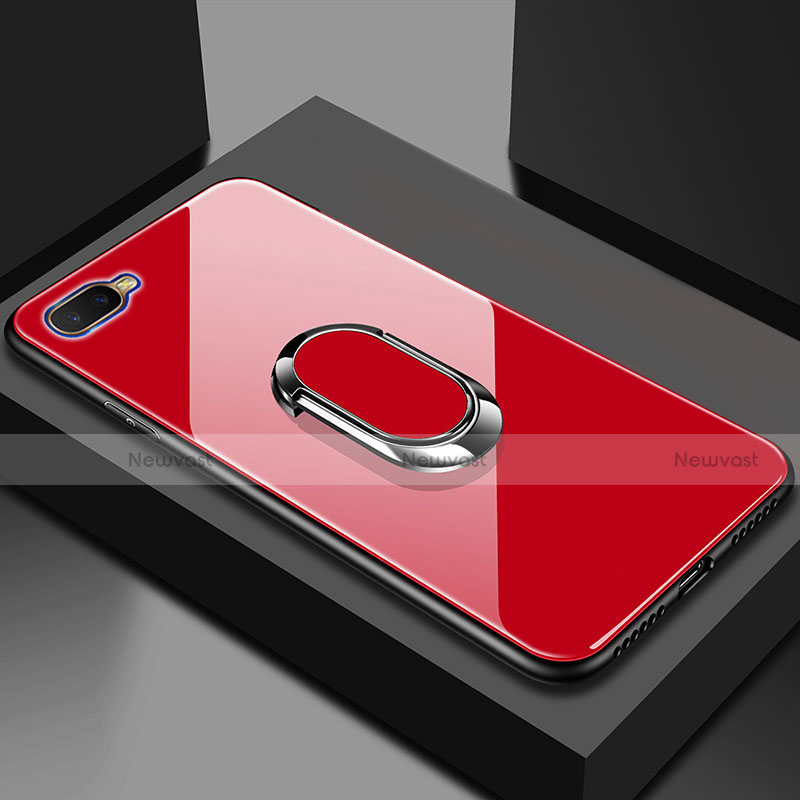 Silicone Frame Mirror Case Cover M01 for Oppo K1 Red