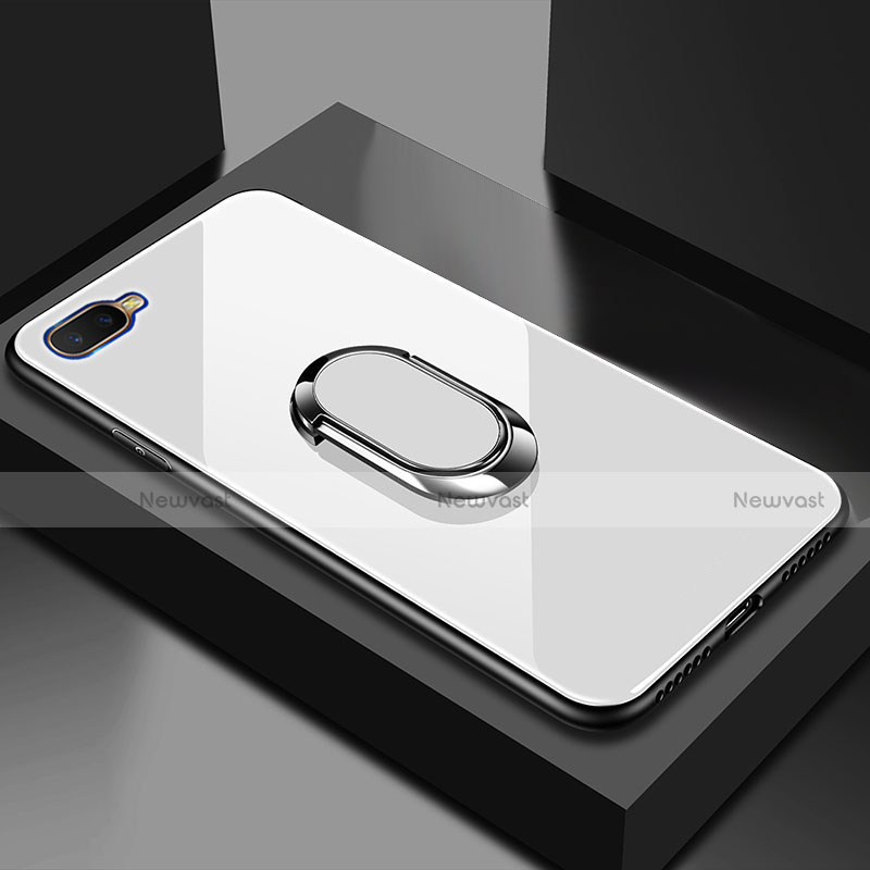 Silicone Frame Mirror Case Cover M01 for Oppo K1 White