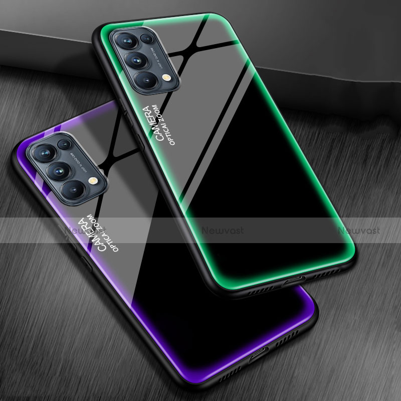 Silicone Frame Mirror Case Cover M01 for Oppo Reno5 5G