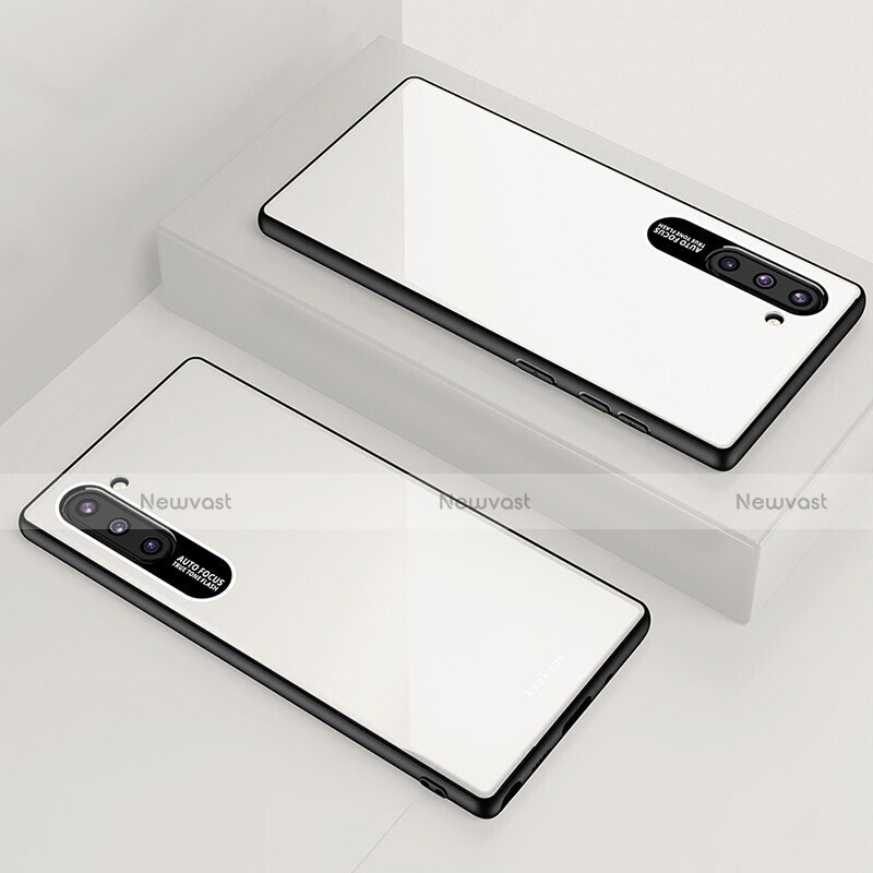 Silicone Frame Mirror Case Cover M01 for Samsung Galaxy Note 10 5G White