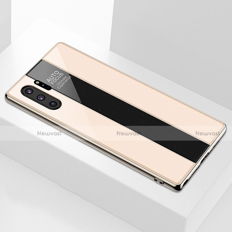 Silicone Frame Mirror Case Cover M01 for Samsung Galaxy Note 10 Plus Gold