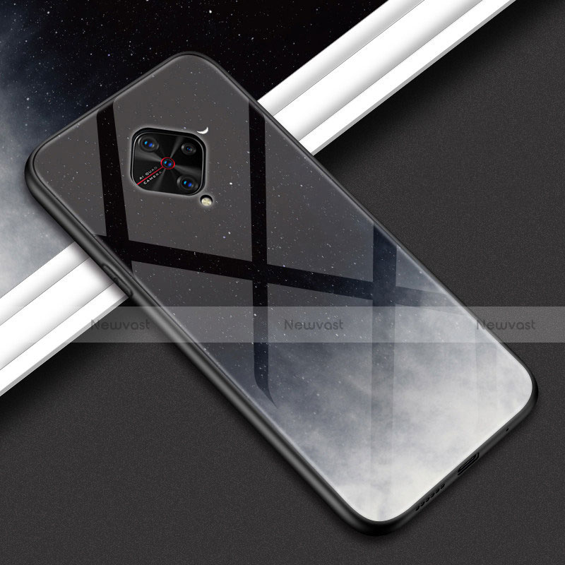 Silicone Frame Mirror Case Cover M01 for Vivo S1 Pro Dark Gray
