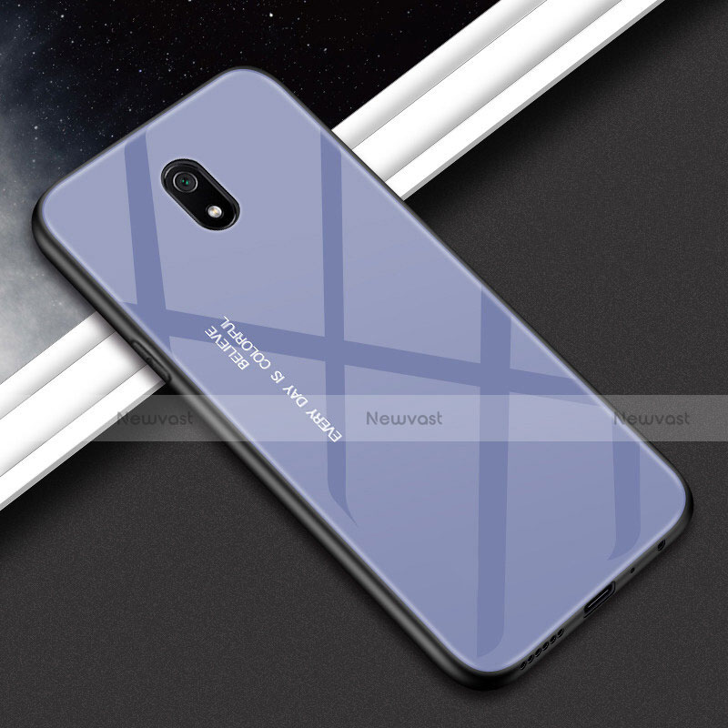 Silicone Frame Mirror Case Cover M01 for Xiaomi Redmi 8A Gray