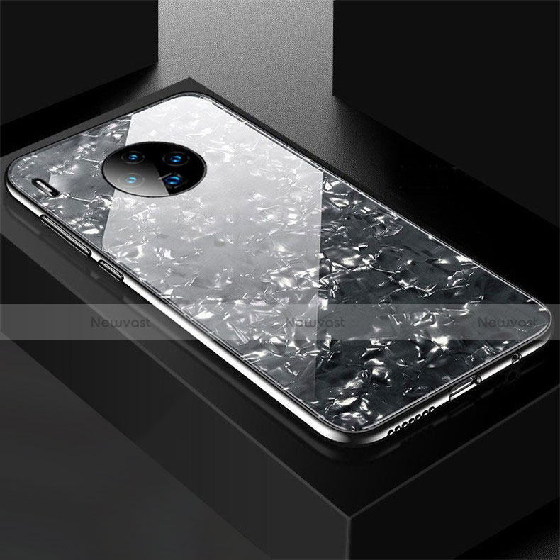 Silicone Frame Mirror Case Cover M02 for Huawei Mate 30 Pro Black