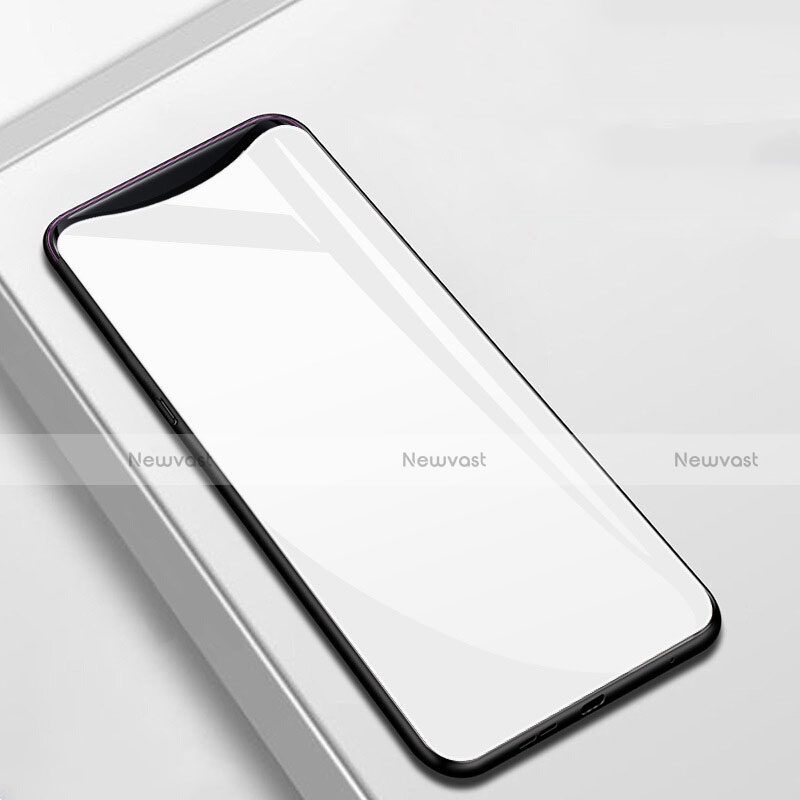 Silicone Frame Mirror Case Cover M02 for Oppo Find X Super Flash Edition White