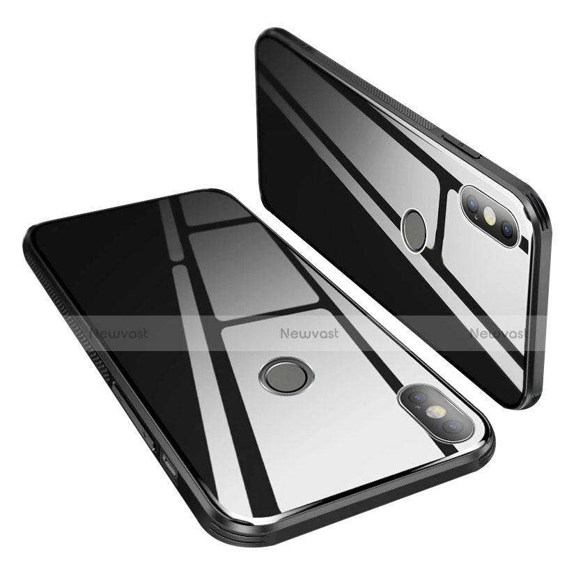 Silicone Frame Mirror Case Cover M02 for Xiaomi Mi 8 Black