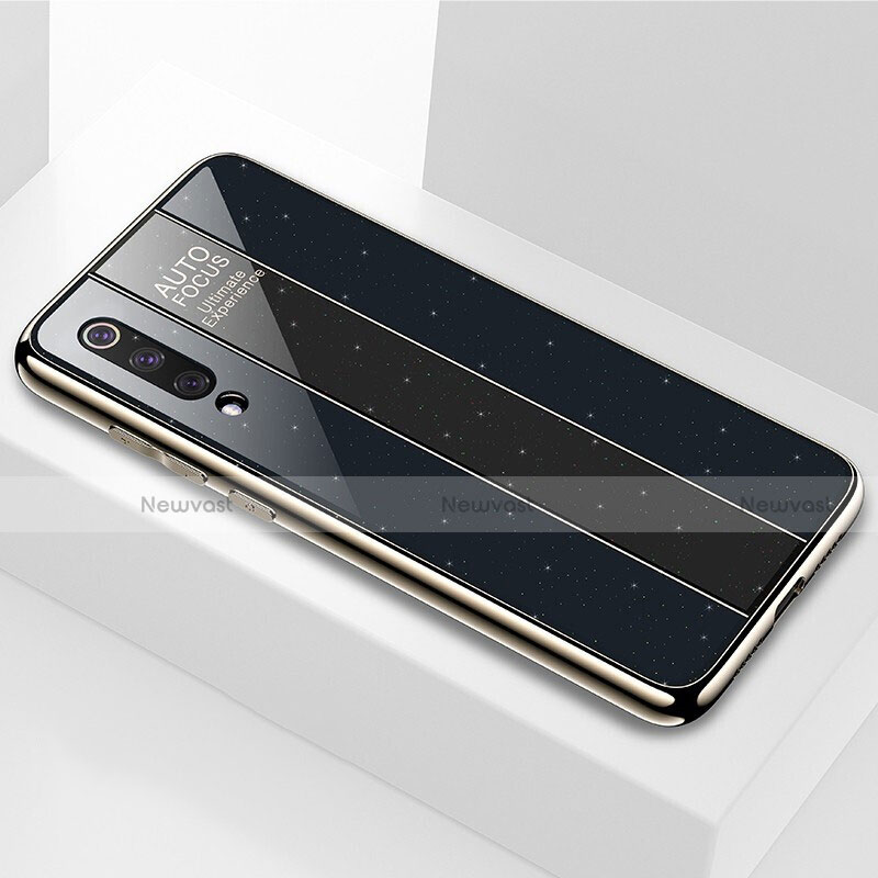 Silicone Frame Mirror Case Cover M02 for Xiaomi Mi 9 Black