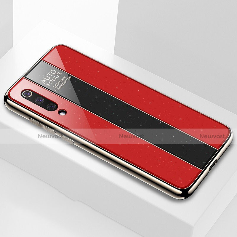 Silicone Frame Mirror Case Cover M02 for Xiaomi Mi 9 Pro 5G Red